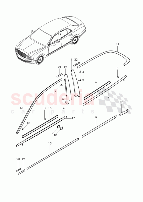 Part Diagram for Bentley 3Y5 837 901 D