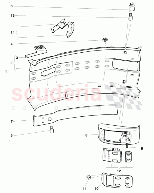 Part Diagram for Bentley 3W8867501BC