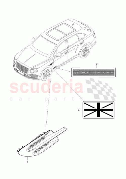 Part Diagram for Bentley 36A821273E
