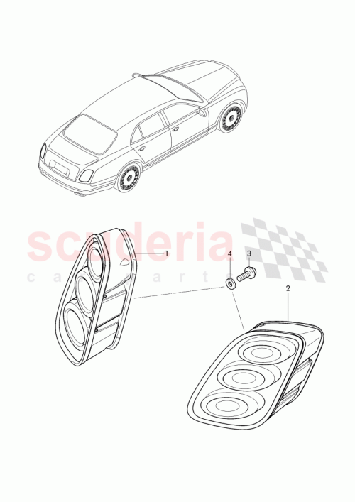 Part Diagram for Bentley 3Y0 945 095 AE