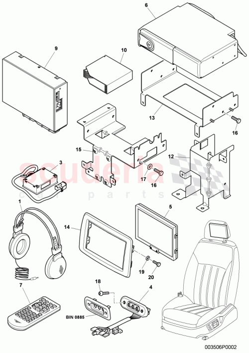 Part Diagram for Bentley 3W5 862 425 A