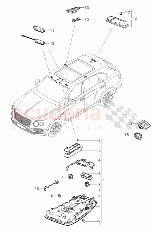 Part Diagram for Bentley 4M0 947 105