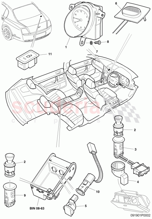 Part Diagram for Bentley 3W0919235A