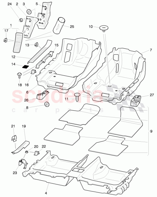 Part Diagram for Bentley 7M3827649
