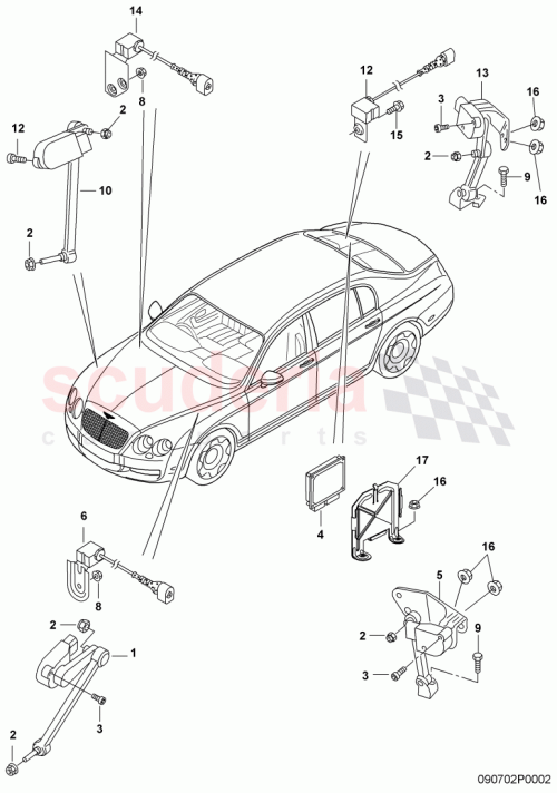 Part Diagram for Bentley 3W0941285E