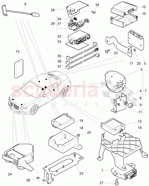 Part Diagram for Bentley 3W7971303B