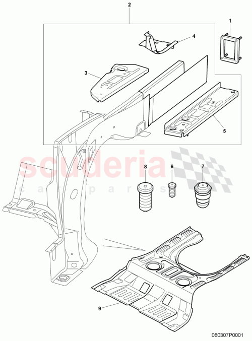 Part Diagram for Bentley 3W8809413B