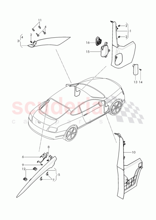Part Diagram for Bentley 3W0867207C