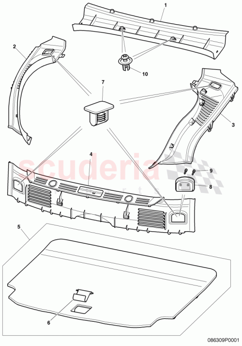 Part Diagram for Bentley 3W0 863 547 J