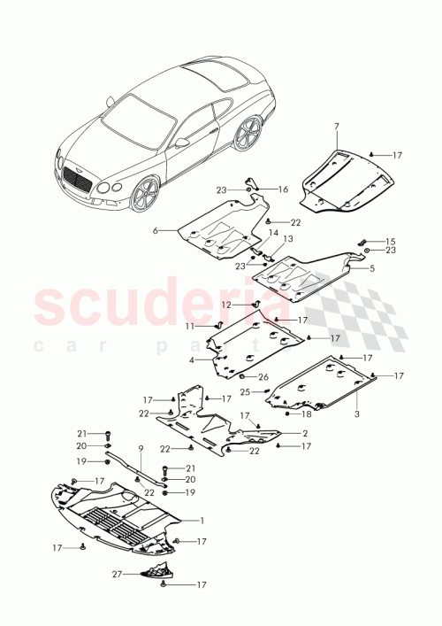 Part Diagram for Bentley 3W3 825 228 D