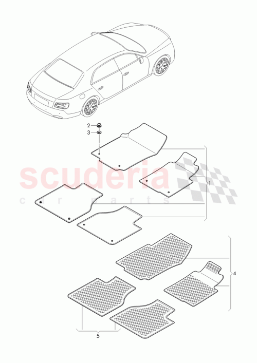 Part Diagram for Bentley 3W0 862 451 E