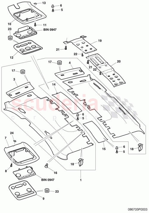 Part Diagram for Bentley 3W5868651