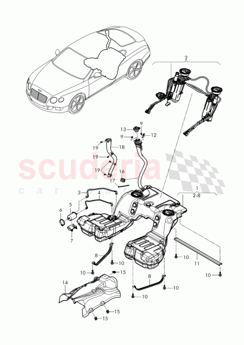 Part Diagram for Bentley 3W8201021BN