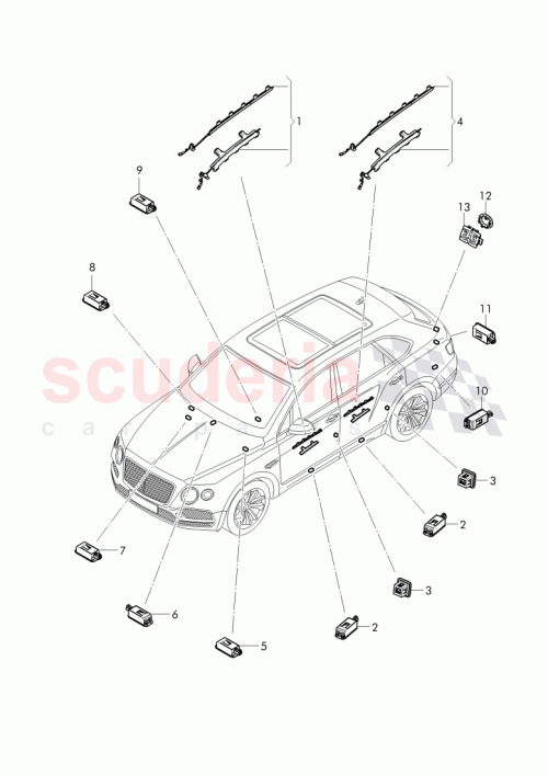 Part Diagram for Bentley 3D0947411D