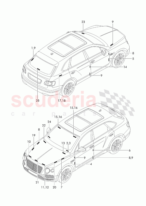 Part Diagram for Bentley 3C0 010 492 L