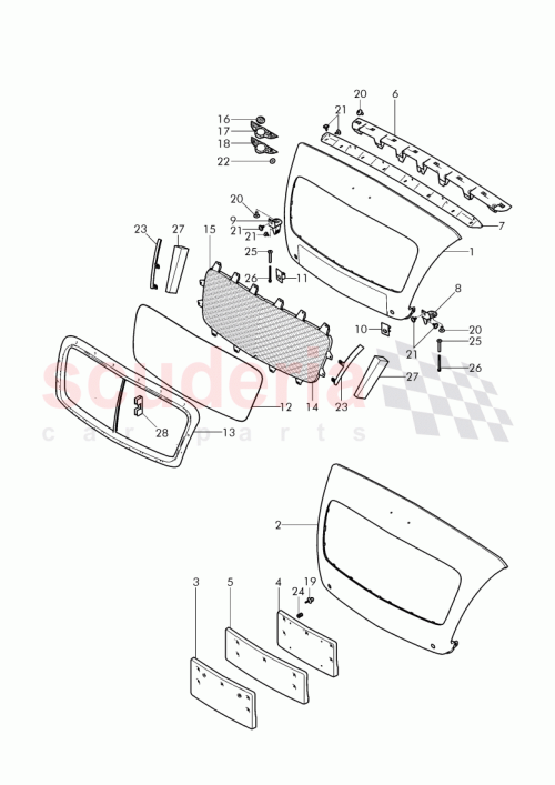 Part Diagram for Bentley 3W3 853 667 E