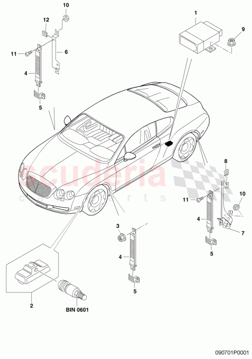 Part Diagram for Bentley 3W0 907 524