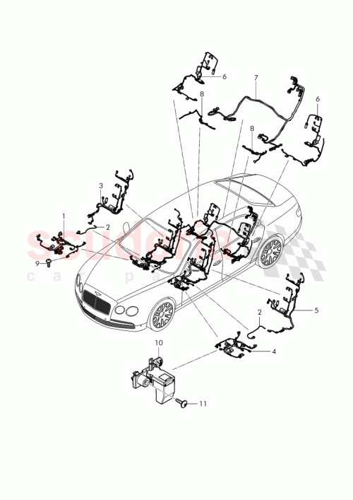 Part Diagram for Bentley 8K0 980 341 B
