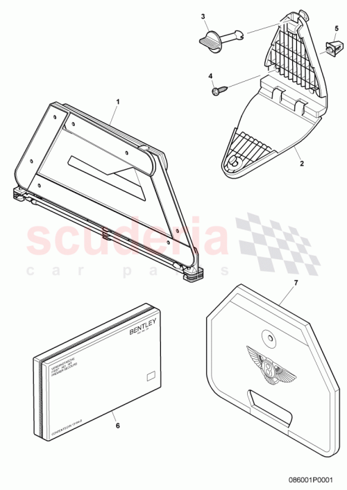 Part Diagram for Bentley 3W8860281