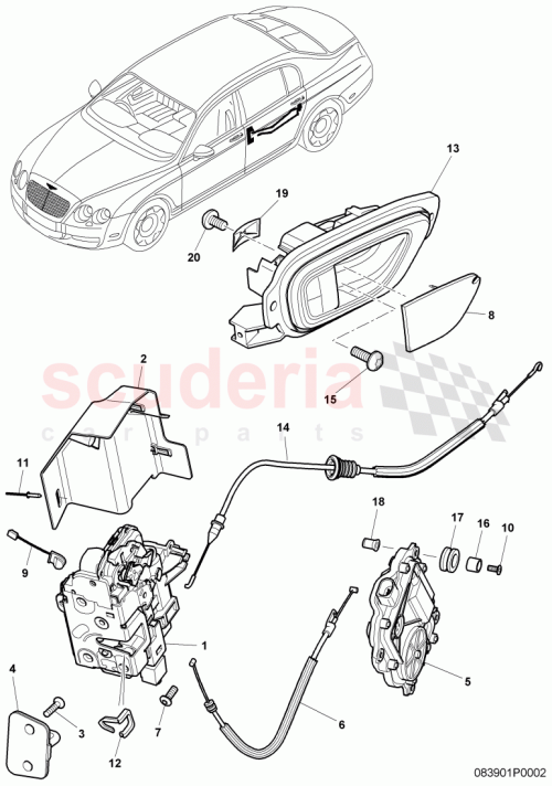 Part Diagram for Bentley 3W5 839 114 A