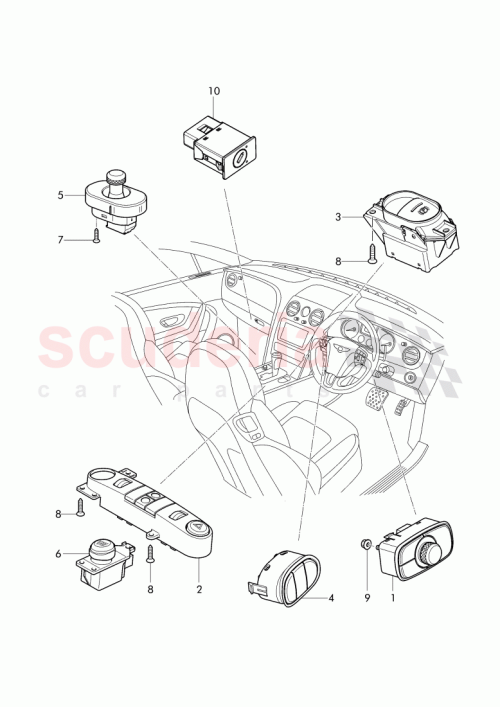 Part Diagram for Bentley 4W0 959 676 B