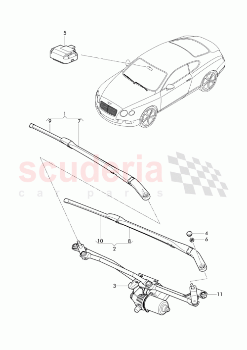 Part Diagram for Bentley 5N0 955 205