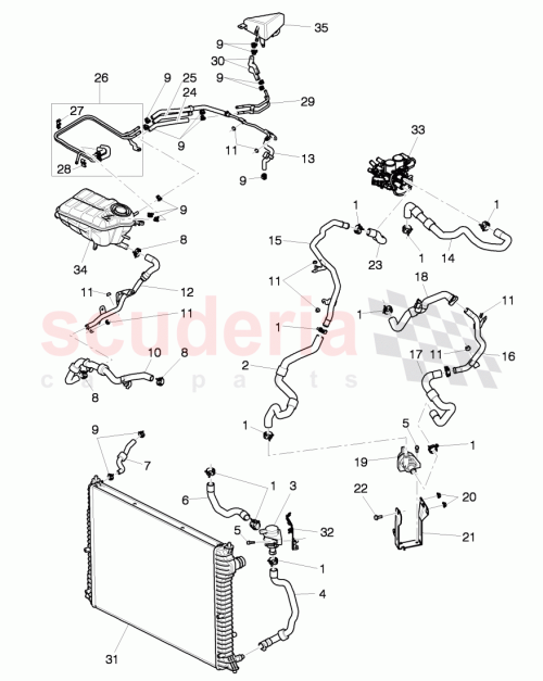Part Diagram for Bentley 3W2121065A
