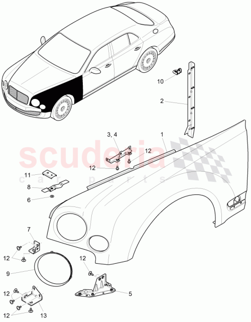Part Diagram for Bentley 3Y0810199