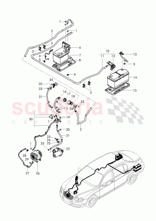 Part Diagram for Bentley 3W0971227C