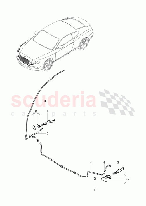 Part Diagram for Bentley 3W8807928