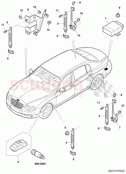 Part Diagram for Bentley 4D0907277