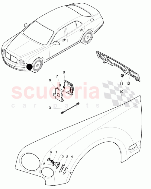 Part Diagram for Bentley 3Y0821197