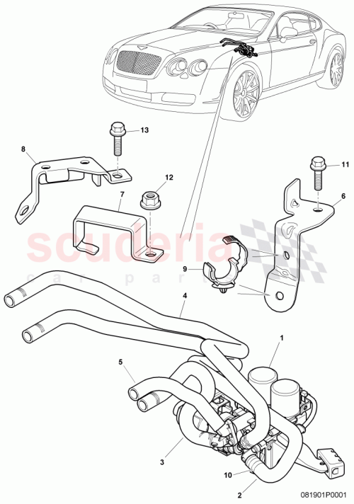 Part Diagram for Bentley 3D1959617D