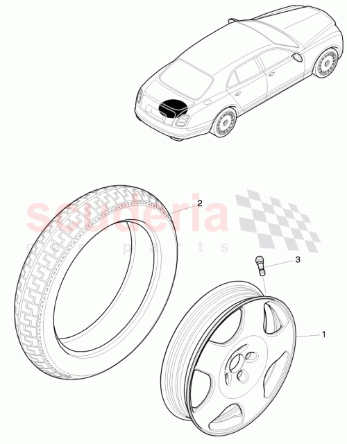 Part Diagram for Bentley 3Y0601308