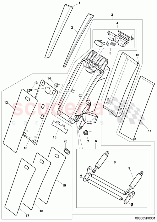 Part Diagram for Bentley 3W8 885 249 A