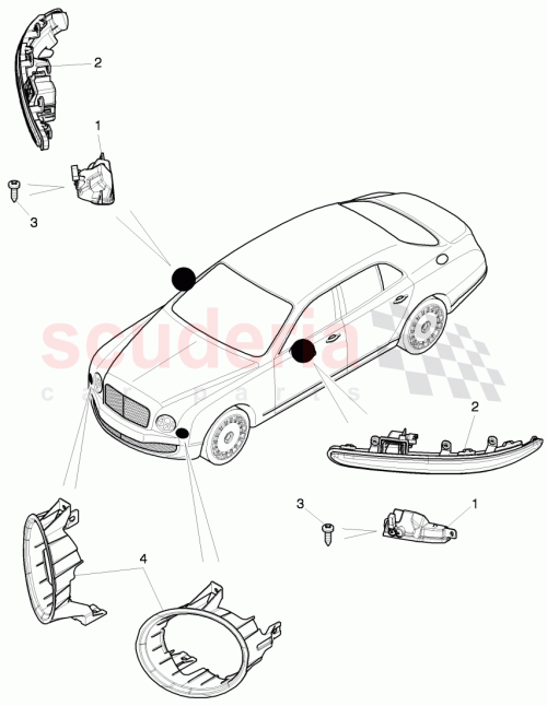 Part Diagram for Bentley 3Y0953223C
