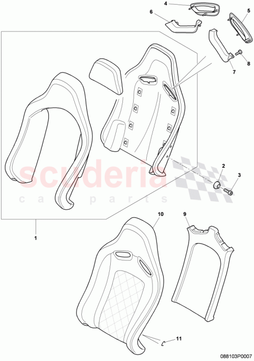 Part Diagram for Bentley 3W8881805D