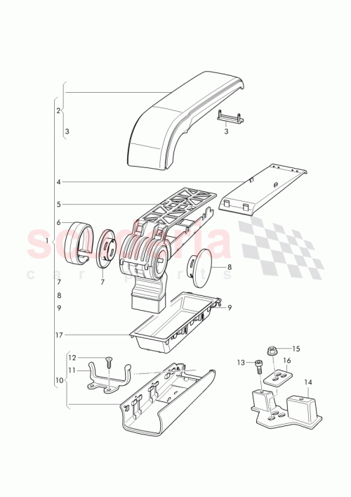 Part Diagram for Bentley 3W0864101AM
