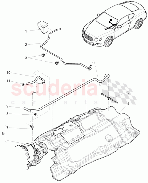 Part Diagram for Bentley 0CU 321 343
