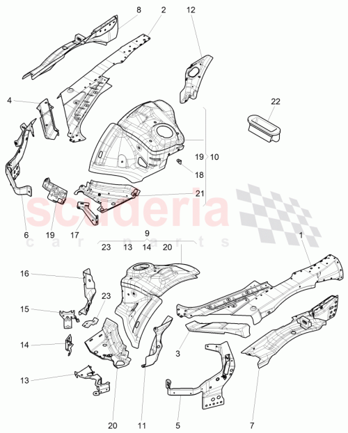 Part Diagram for Bentley 3W0 805 072 R