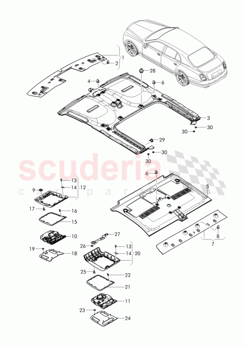 Part Diagram for Bentley 3Y4 868 518 C