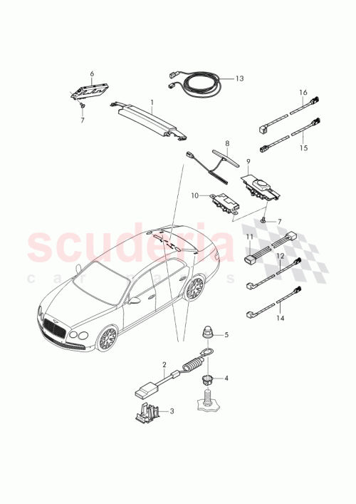 Part Diagram for Bentley 4W0 970 016