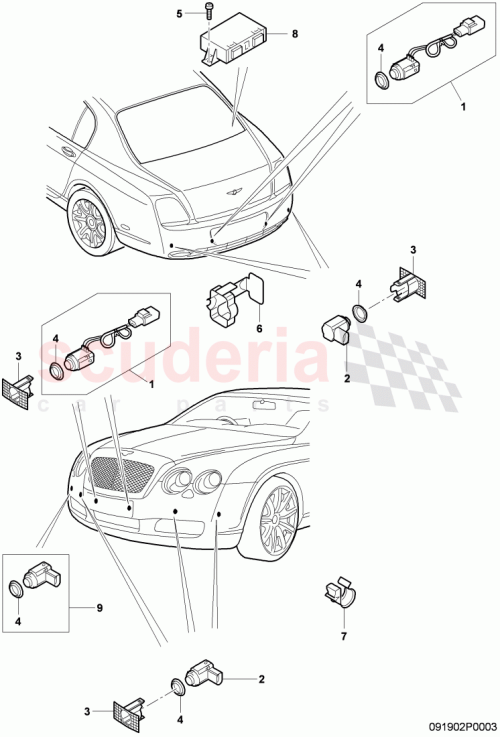 Part Diagram for Bentley 3W0919283B