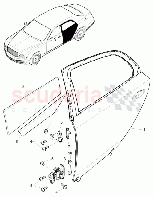 Part Diagram for Bentley 3Y4 839 732 A