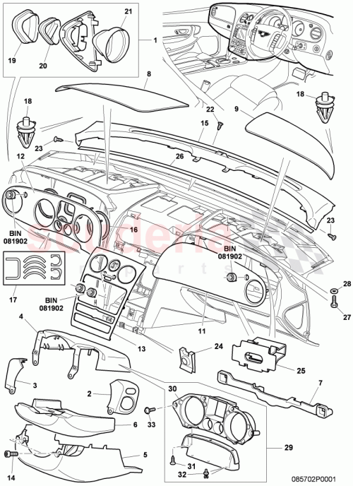 Part Diagram for Bentley 3D0858627B