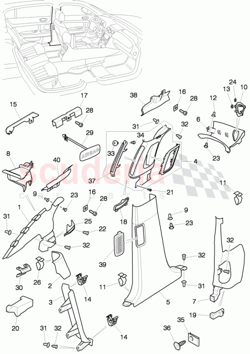 Part Diagram for Bentley 3W5867515