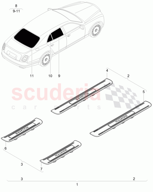 Part Diagram for Bentley 3Y5 863 124 C
