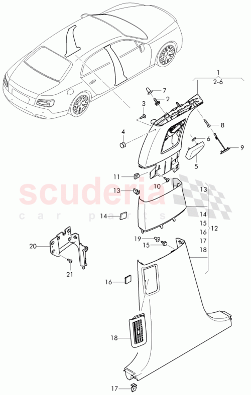 Part Diagram for Bentley 3W0 863 437