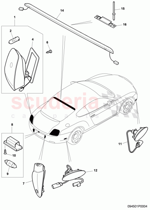 Part Diagram for Bentley 3W3945095K