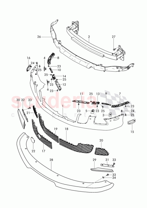 Part Diagram for Bentley 3W3 945 222 C